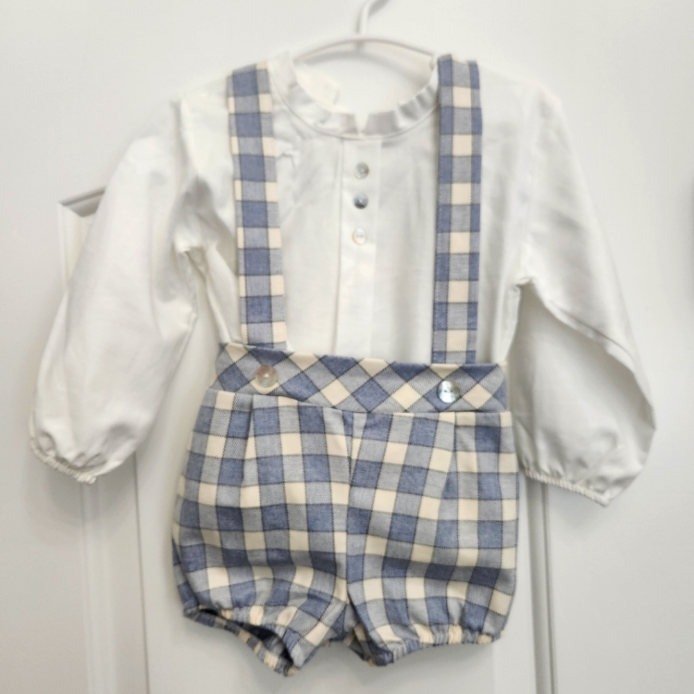 Calamaro baby boy suspender set